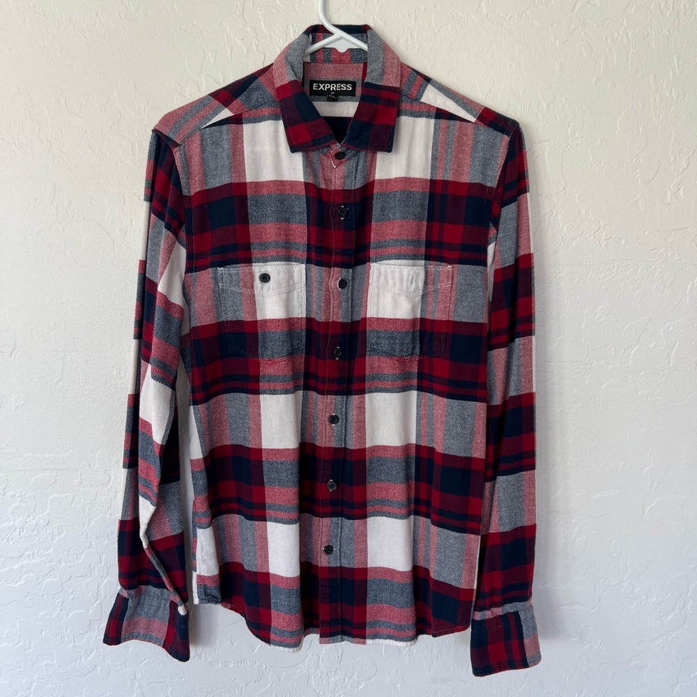Men’s Medium Express Plaid Button Down